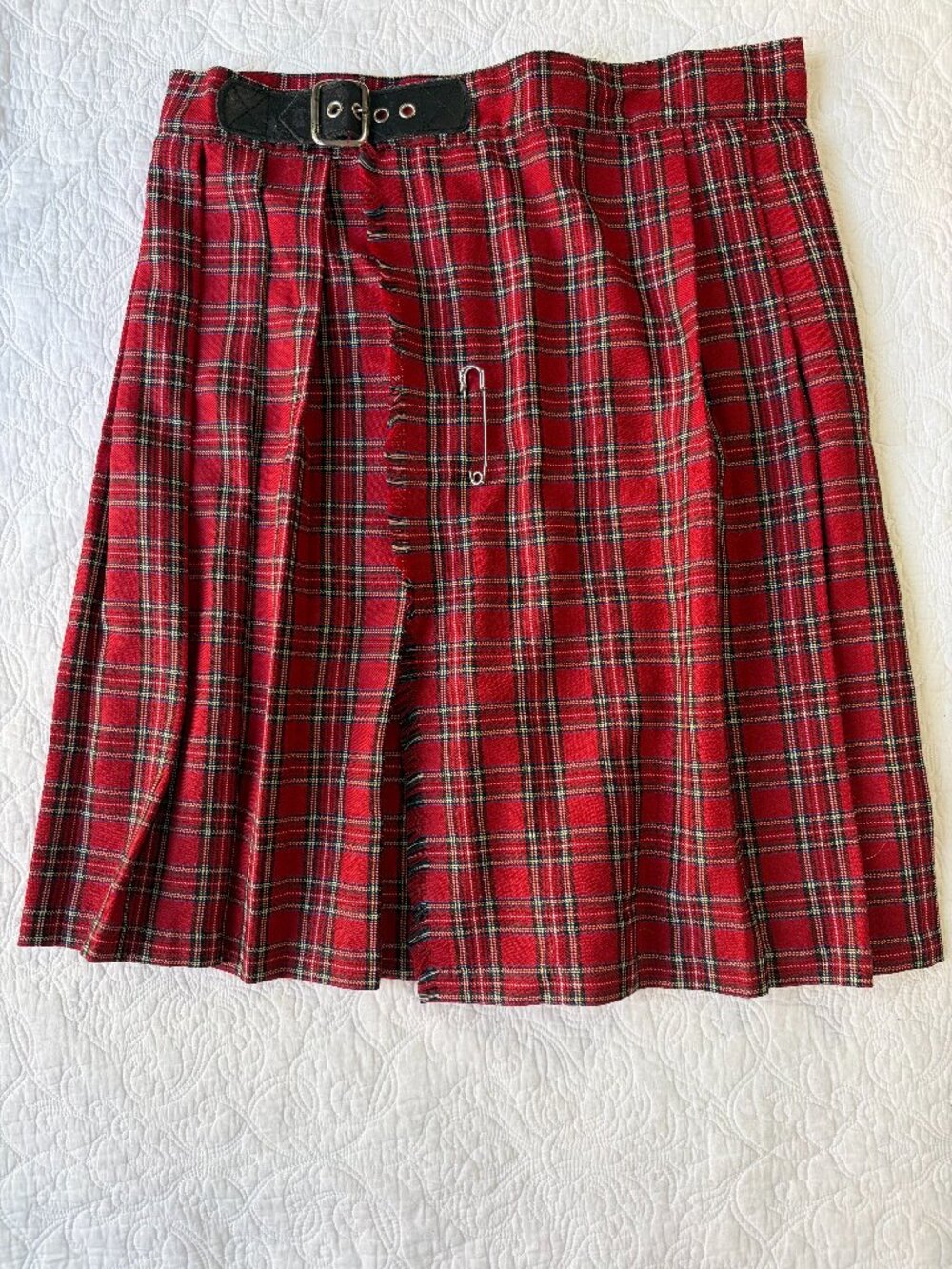 red plaid kilt size large